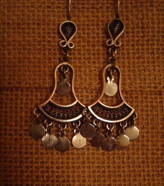 Egyptian filigree earring